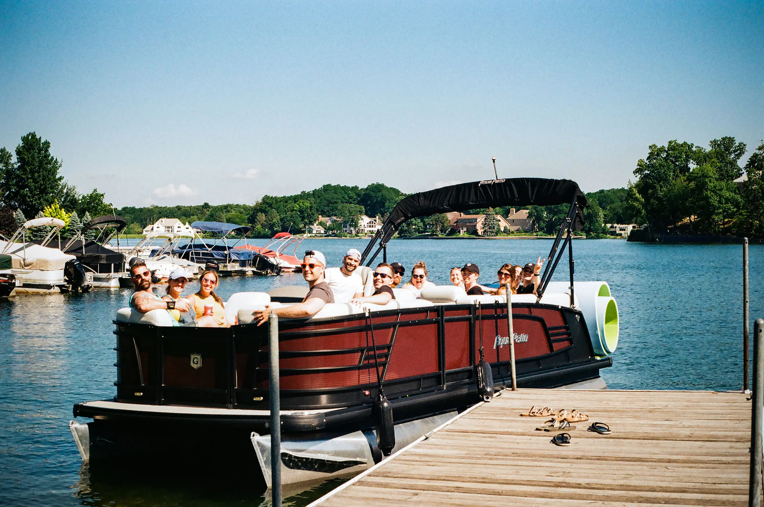 Team photo of WeCreate on wade's magical boat.